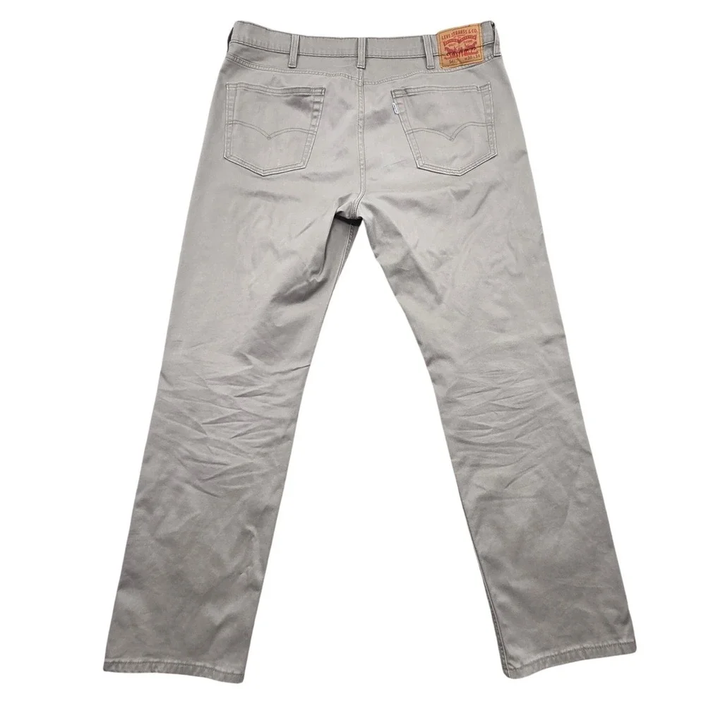 Levis 541 Athletic‎ Taper Stretch Pants Tan Khaki Mens 38x32 *READ